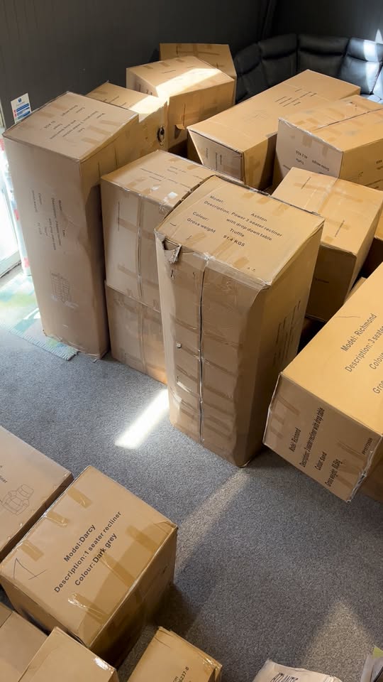 Plenty of stock — boxed recliner sofas and suites ready to go